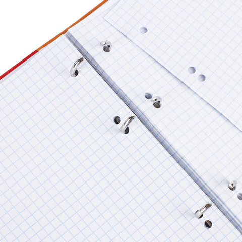 Тетрадь на кольцах А5 165х215 мм, 120 л., твердый картон, клетка, BRAUBERG, "Моноколор", 403275