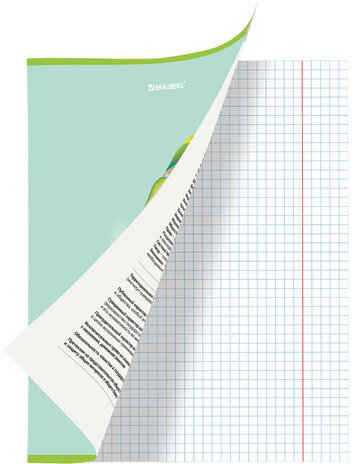 Тетрадь предметная "AVOCADO" 48 л., глянцевый лак, ОБЩЕСТВОЗНАНИЕ, клетка, BRAUBERG, 404274