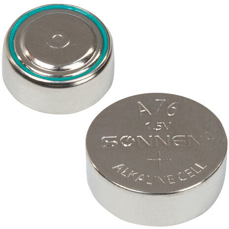 Батарейка SONNEN Alkaline, A76 (G13, LR44), алкалиновая, 1 шт., в блистере (отрывной блок), 451975