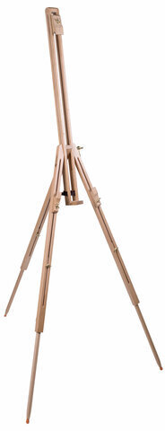 Мольберт полевой - тренога из сосны, высота 86-181 см, высота холста 104 см, BRAUBERG ART, 192263