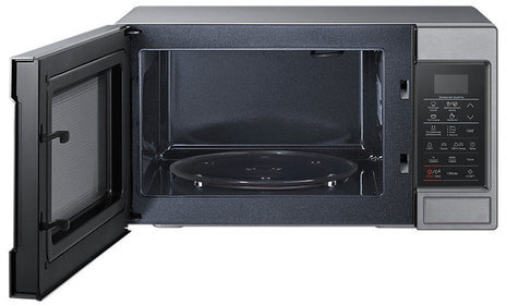 Микроволновая печь SAMSUNG GE83MRTS/BW, объем 23 л, мощность 800 Вт, сенсорное управление, гриль, серебристая