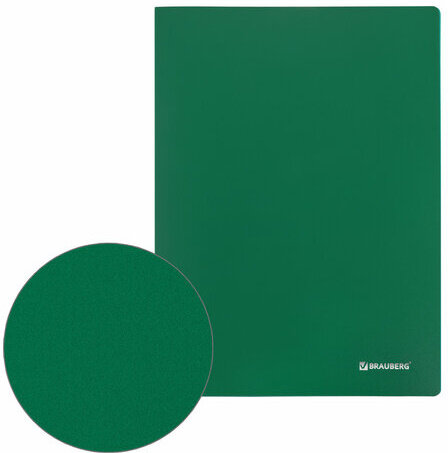 Папка 10 вкладышей BRAUBERG "Office", зеленая, 0,5 мм, 271323