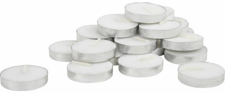 Свечи чайные Standard, до 3,5 часов горения, вес 8,5 г, КОМПЛЕКТ 10 шт., в гильзе, LAIMA, 609195