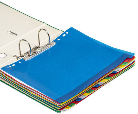 Разделитель пластиковый широкий BRAUBERG А4+, 20 листов, алфавитный А-Я, оглавление, цветной, 225627