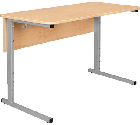 Стол-парта 2-местный, регулируемый угол, СУТ.55-01, 1200х500х640-780 мм, рост 4-6, серый каркас, ЛДСП клён