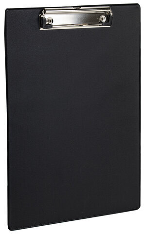 Доска-планшет STAFF с прижимом А4 (228х318 мм), картон/ПВХ, ЧЕРНАЯ, 229554