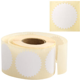 Этикетка самоклеящаяся для опечатывания документов &quot;ЗВЕЗДОЧКА&quot; белая, 52 мм, 500 шт., BRAUBERG, 111651