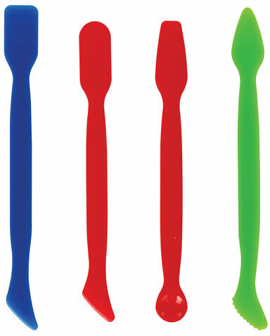 Стеки для лепки ПИФАГОР, НАБОР 4 шт., цветные, пакет с подвесом, 229717