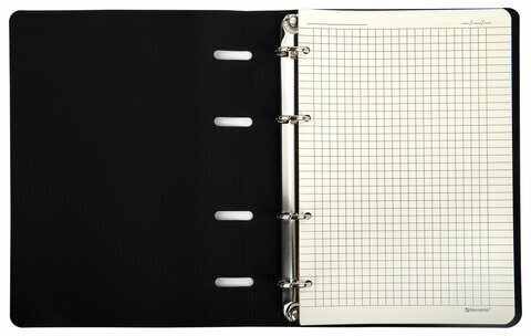 Тетрадь на кольцах А5 (180х220 мм), 80 л., под кожу, BRAUBERG VISTA, "Avocado", 112130