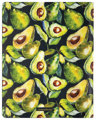 Тетрадь на кольцах А5 (180х220 мм), 80 л., под кожу, BRAUBERG VISTA, "Avocado", 112130