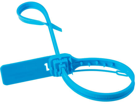 Пломбы мешковые номерные "ДРАКОН-М" (тип "АКУЛА-М"), длина рабочей части 340 мм, синие, комплект 1000 шт., 602467