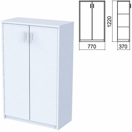 Шкаф закрытый "Арго", 770х370х1220 мм, серый (КОМПЛЕКТ)