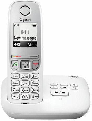 Радиотелефон Gigaset A415A, память 100 номеров, АОН, повтор, часы, белый, S30852H2525S302