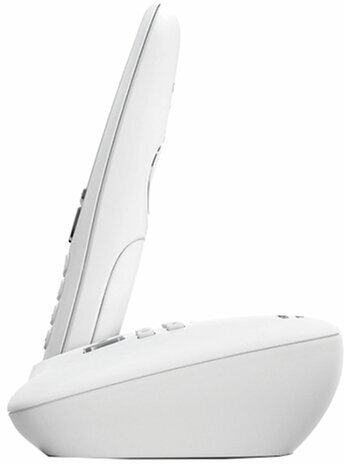 Радиотелефон Gigaset A415A, память 100 номеров, АОН, повтор, часы, белый, S30852H2525S302