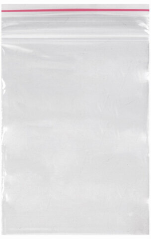 Пакеты с замком ZIP LOCK "зиплок", комплект 100 шт., 70х100 мм, ПВД, толщина 35 микрон, BRAUBERG, 606208