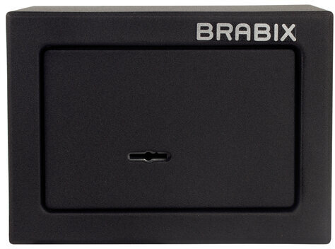 Сейф мебельный BRABIX "SF-140KL", 140х195х140 мм, ключевой замок, черный, 291140, S103BR210114