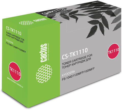 Тонер-картридж CACTUS (CS-TK1110) для KYOCERA FS-1040/1020/1120, ресурс 2500 стр.