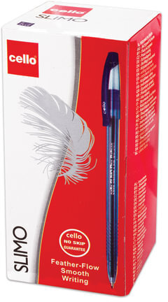 Ручка шариковая масляная CELLO "Slimo", СИНЯЯ, корпус тонированный синий, узел 1 мм, линия письма 0,8 мм, 305089020