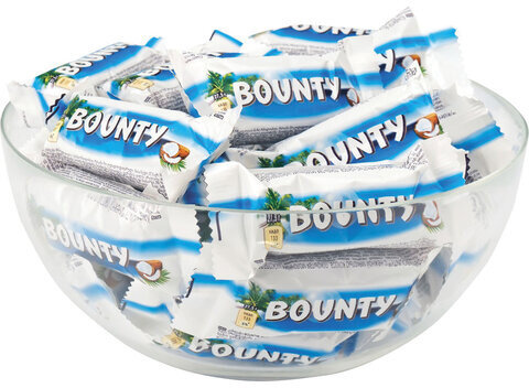 Конфеты шоколадные BOUNTY minis, весовые, 1 кг, картонная упаковка, 56727