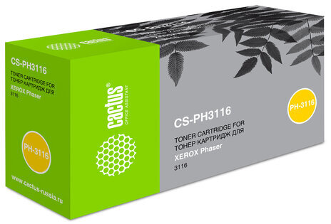 Картридж лазерный CACTUS (CS-PH3116) для XEROX Phaser 3116, ресурс 3000 стр.