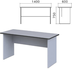 Стол письменный "Монолит", 1400х600х750 мм, цвет серый, СМ22.11