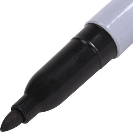 Маркер перманентный (нестираемый) STAFF "EVERYDAY" PM-233, ЧЕРНЫЙ, эргономичный корпус, круглый наконечник, 2 мм, 151233