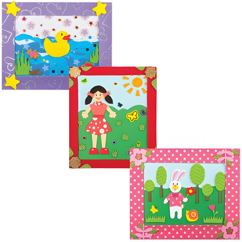 Пористая резина/фоамиран А4, 2 мм, ОСТРОВ СОКРОВИЩ, 5 листов, 5 цветов, яркие цвета, блестки, набор №3, 660079