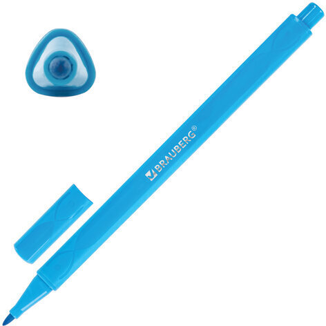 Фломастеры трехгранные 24 цвета, вентилируемый колпачок, BRAUBERG "PREMIUM", ПВХ-упаковка, 152194