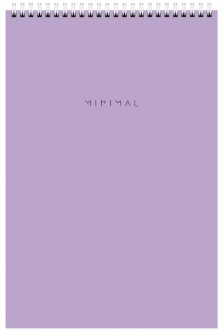 Блокнот БОЛЬШОЙ ФОРМАТ А4 198х297 мм, 80 л., гребень, подложка, клетка, BRAUBERG "Minimal Pastel", 116425