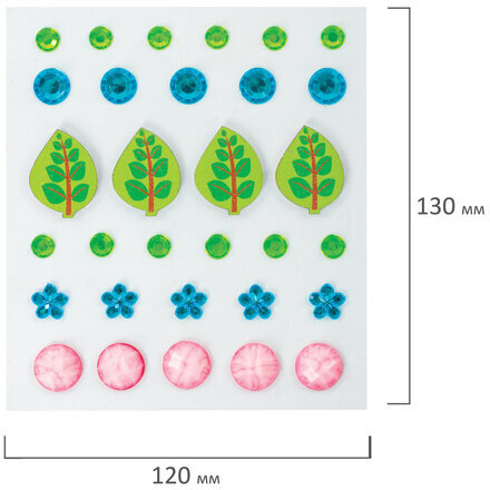 Набор наклеек из EVA и страз ЛЕТО, 31 элемент, на подложке, ОСТРОВ СОКРОВИЩ, 662246