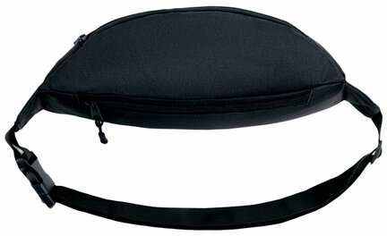 Сумка на пояс HEIKKI RIO (ХЕЙКИ), два отделения, регулируемый ремень, черная, 38х12х8 см, 272614