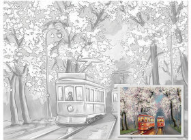 Холст на картоне с контуром BRAUBERG ART CLASSIC &quot;УЛОЧКИ&quot;, 30х40см, грунтованный, хлопок, 191542