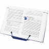 Подставка для книг и учебников BRAUBERG LINE+, металлическая, синяя, европодвес, 238071