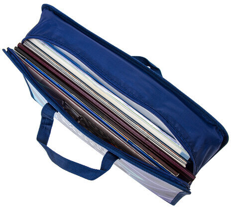 Папка на молнии с ручками ЮНЛАНДИЯ А4, 1 отделение, пластик, ширина 75 мм, "Game mode", 270957