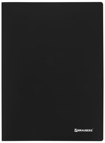 Папка 20 вкладышей BRAUBERG "Office", черная, 0,5 мм, 271324