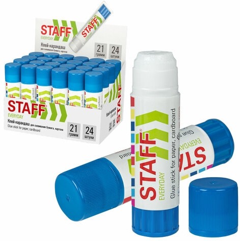 Клей-карандаш STAFF "EVERYDAY", 21 г, 220375