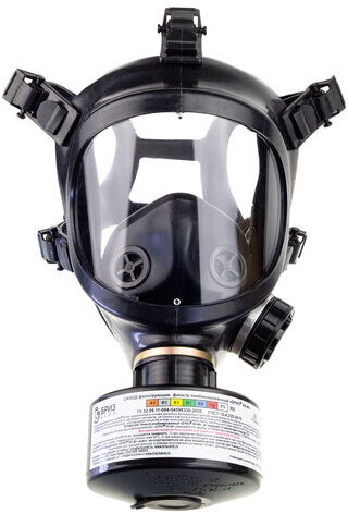 Противогаз фильтрующий БРИЗ-3306 с маской БРИЗ-4301, A1B1E1K1SXHgP3, сумка, размер средний