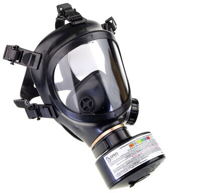 Противогаз фильтрующий БРИЗ-3306 с маской БРИЗ-4301, A1B1E1K1SXHgP3, сумка, размер средний