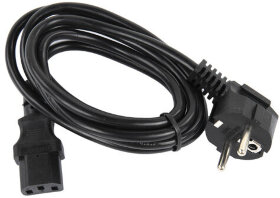 Кабель питания для компьютеров, электроприборов и бытовой техники SONNEN, длина 1,8 м, черный, 513563
