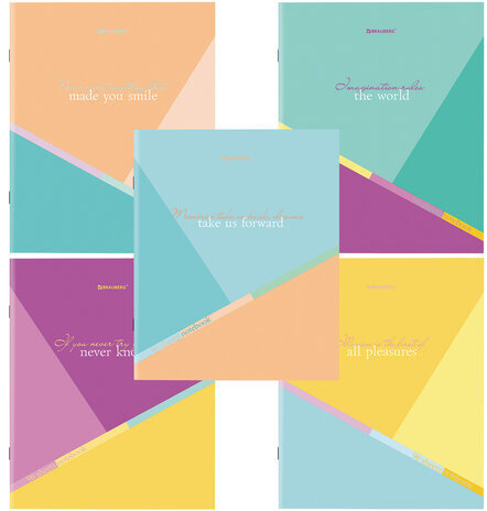 Тетрадь А5 96 л. BRAUBERG скоба, клетка, обложка картон, "Multicolor" (микс в спайке), 404436