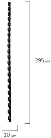 Пружины пластиковые для переплета, КОМПЛЕКТ 100 шт., 10 мм (для сшивания 41-55 л.), черные, BRAUBERG, 530813