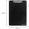 Доска-планшет BRAUBERG "SOLID" сверхпрочная с прижимом А4 (315х225 мм), пластик, 2 мм, ЧЕРНАЯ, 226822