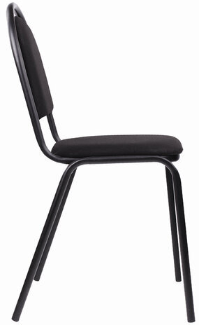 Стул для посетителей РС00Л, черный каркас, ткань черная