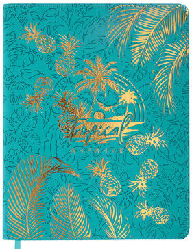 Дневник 1-11 класс 48 л., кожзам (гибкая), термотиснение, фольга, BRAUBERG, &quot;Tropical&quot;, 106169