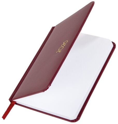 Еженедельник датированный 2026, МАЛЫЙ ФОРМАТ 95х155 мм, А6, BRAUBERG "Select", балакрон, бордо, 117194