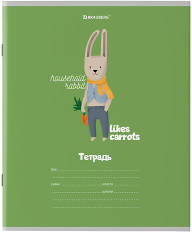 Тетрадь 18 л. BRAUBERG клетка, обложка картон, "МОДНЫЕ ЖИВОТНЫЕ", 106480