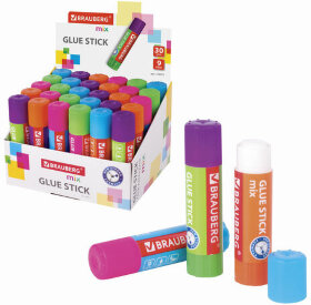 Клей-карандаш BRAUBERG MIX, 9 г, PVP основа, 229071