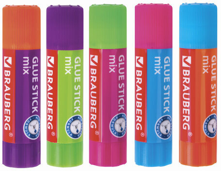 Клей-карандаш BRAUBERG MIX, 9 г, PVP основа, 229071