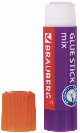 Клей-карандаш BRAUBERG MIX, 9 г, PVP основа, 229071