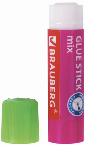 Клей-карандаш BRAUBERG MIX, 9 г, PVP основа, 229071